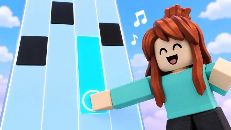 Official Piano Rhythm Tiles image from the Roblox experience media gallery